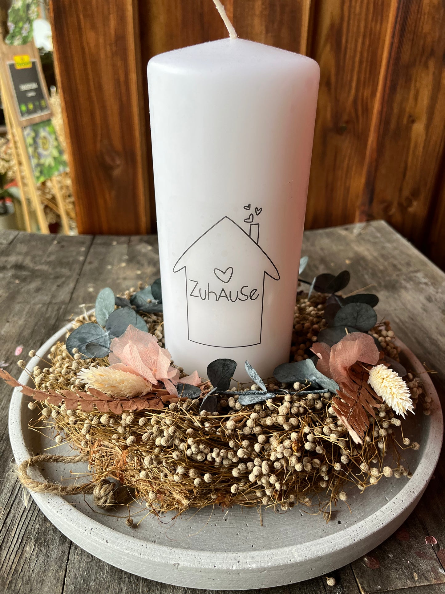 Kerze „Zuhause“